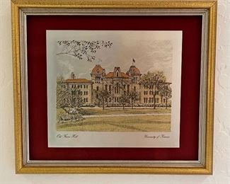 1949 Reed & Barton University of Kansas Old Fraser Hall Damascene Etching Silver UK 11.75 x 14. 75in