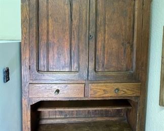 Antique Kitchen Cupboard Rustic Country Hoosier Cabinet 72 x 42 x 26in HxWxD