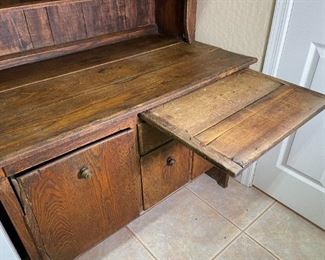 Antique Kitchen Cupboard Rustic Country Hoosier Cabinet 72 x 42 x 26in HxWxD