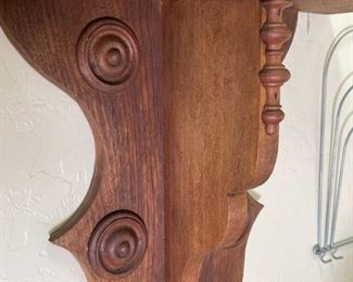 Antique Wood Wall Shelf 28 x 20 x 6.75in HxWxD