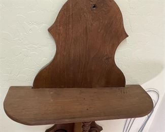 Antique Wood Wall Shelf 28 x 20 x 6.75in HxWxD