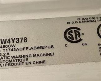 LG 5.0 cu.ft. MEGA Capacity TurboWash Washer WT5480CW Top Load Washing Machine 44 x 27 x 28in HxWxD