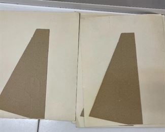 10pc 1900s Munsingwear Advertising Cardboards Stand ups Vintage Store Sountertop Ads Standee Musing Wear Union Suits signs 11x8.5in