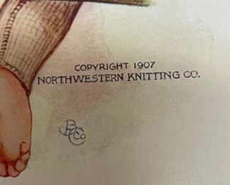 10pc 1900s Munsingwear Advertising Cardboards Stand ups Vintage Store Sountertop Ads Standee Musing Wear Union Suits signs 11x8.5in