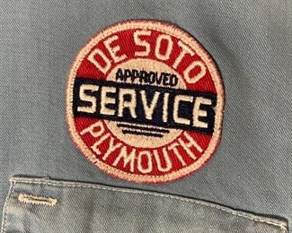1950s DeSoto Plymouth Service Work Shirt LorBeer Motors Unmarked mens Med?