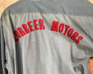 1950s DeSoto Plymouth Service Work Shirt LorBeer Motors Unmarked mens Med?