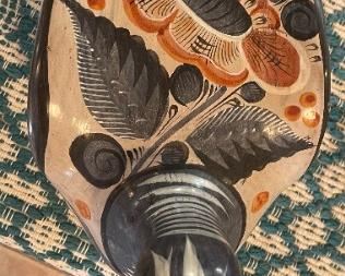 Mexico Pottery Bird Tonala 11.5in x 7.5 x 17in HxWxD