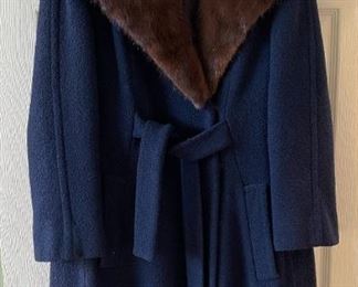 1950s Cricket West Fur Collar Coat Unmarked Fits like Small