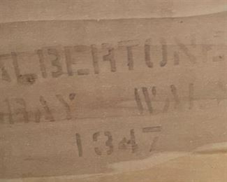 1950s Merton L Gershun Albert Furniture Gray Walnut 3 Drawer Dresser 32 x 30.5 x 21.25in HxWxD