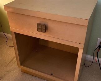 1950s Merton L Gershun Albert Furniture Gray Walnut Nightstand Single 25 x 21 25 x 15.25in HxWxD