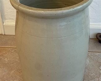 AS-IS Antique Red Wing 3 Gallon Stoneware Crock 13in H X 9.75in diameter