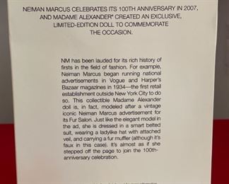 Cissette Centennial Madame Alexander Neiman Marcus 10in Doll NIB Box: 11x9x3.5in HxWxD