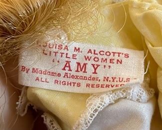 Madame Alexander Amy Little Women Doll Louisa Alcott Box: 4x10x12in HxWxD