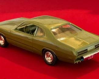 1972 Plymouth Duster 340 Metallic Sherwood Green Dealer Promo Car 2x2.75x7.5in HxWxD