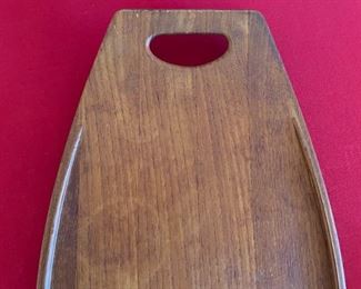 Mid-Century Modern Danish Designed Teak Tray 802 by Jens Quistgaard Made by Dansk Staved Teak Denmark IHQ 2x23.75x11.75 HxWxD