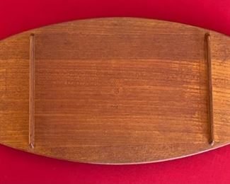 Mid-Century Modern Danish Designed Teak Tray 802 by Jens Quistgaard Made by Dansk Staved Teak Denmark IHQ 2x23.75x11.75 HxWxD