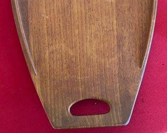 Mid-Century Modern Danish Designed Teak Tray 802 by Jens Quistgaard Made by Dansk Staved Teak Denmark IHQ 2x23.75x11.75 HxWxD