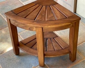 Aqua Teak Kai Corner Shelf 18x22x15.5in HxWxD