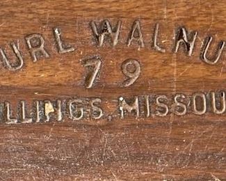 Burl Walnut Billings Missouri #79 Wood Salad Bowl 6in H x 14in Diameter