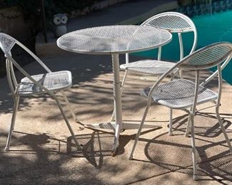 MCM Salterini Rid Jid Folding Patio Set Table & 3 chairs Chair: 3x23x21in HxWxD