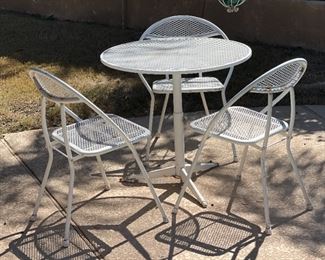 MCM Salterini Rid Jid Folding Patio Set Table & 3 chairs Chair: 3x23x21in HxWxD