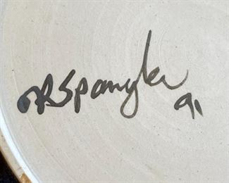 Ross Spangler Studio Pottery Bowl 2.5x8in Diameter