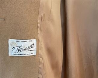 Vintage Fleurette Camel Hair Trench Coat Unmarked, Looks like small
