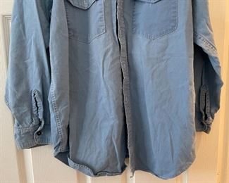 1950s DeSoto Plymouth Service Work Shirt LorBeer Motors Unmarked mens Med?