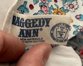 1960s vintage Raggedy Ann & Andy Dolls Knickerbocker 30in long