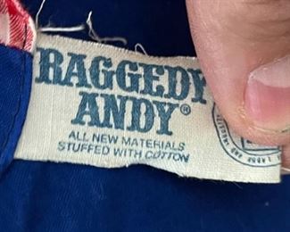 1960s vintage Raggedy Ann & Andy Dolls Knickerbocker 30in long