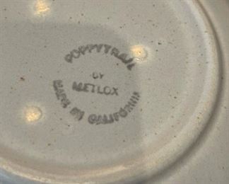 56pc 1960s Vintage Metlox Poppytrail California Tempo Blue Poppy Trail Dinnerware 56+pieces