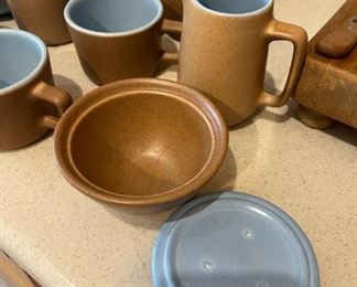 56pc 1960s Vintage Metlox Poppytrail California Tempo Blue Poppy Trail Dinnerware 56+pieces