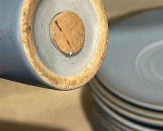 56pc 1960s Vintage Metlox Poppytrail California Tempo Blue Poppy Trail Dinnerware 56+pieces