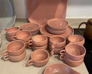 33pc MCM Russel Wright American Modern Steubenville Dinnerware Coral 33piece