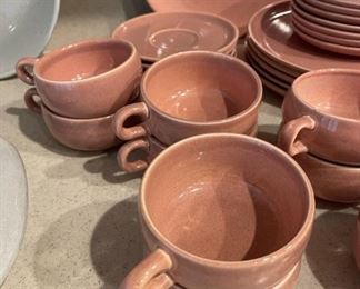 33pc MCM Russel Wright American Modern Steubenville Dinnerware Coral 33piece