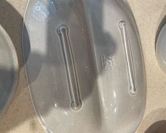 4pc MCM Russel Wright Pitcher & plate set Granite Gray Steubenville 4 piece