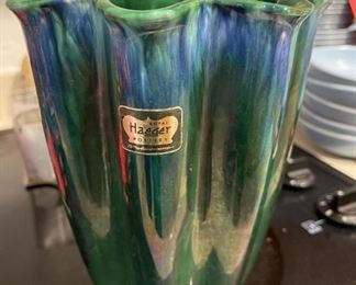 Vintage 1950s Large Mid Century Modern Royal Haeger American Art Pottery Vase 9 inches tall 7 inches diameter