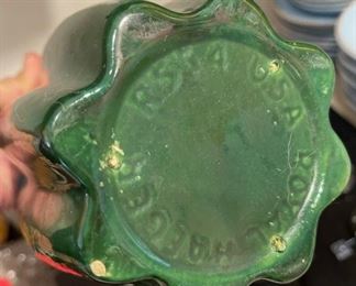 Vintage 1950s Large Mid Century Modern Royal Haeger American Art Pottery Vase 9 inches tall 7 inches diameter