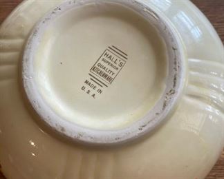 VINTAGE HALL POTTERY AUTUMN LEAF JEWEL 3 BOWL SET