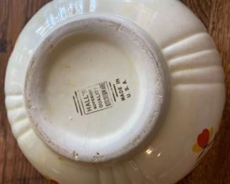 VINTAGE HALL POTTERY AUTUMN LEAF JEWEL 3 BOWL SET