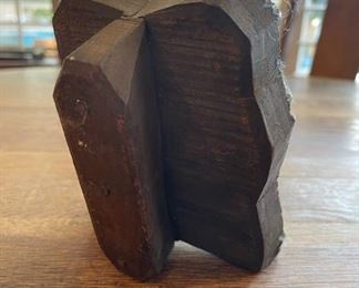 Vintage Old Hand Carved Wooden Textiles Fabric Printing Block Stamp 6” x 4.5”