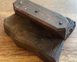 Vintage Old Hand Carved Wooden Textiles Fabric Printing Block Stamp 6” x 4.5”