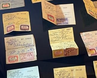 Lot of 30+ Kansas Hunt & Fish Licenses 1930s to 1960s