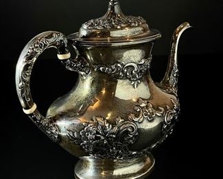 Gorham Sterling Silver Buttercup 3 Pint Coffee Pot 991L Teapot 9x5x9.5in
