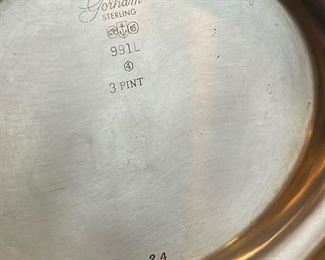 Gorham Sterling Silver Buttercup 3 Pint Coffee Pot 991L Teapot 9x5x9.5in