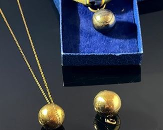 American Legion Junior Baseball Award Ribbon Pendant Necklace Box: .5x2.5x3.5in