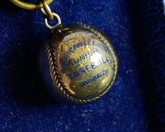 American Legion Junior Baseball Award Ribbon Pendant Necklace Box: .5x2.5x3.5in