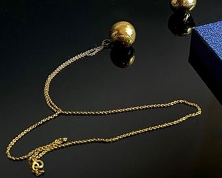 American Legion Junior Baseball Award Ribbon Pendant Necklace Box: .5x2.5x3.5in