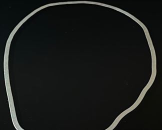 Italy Sterling Silver Herringbone Necklace 4mm 4mm w x 20in long