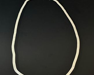 Italy Sterling Silver Herringbone Necklace 4mm 4mm w x 20in long